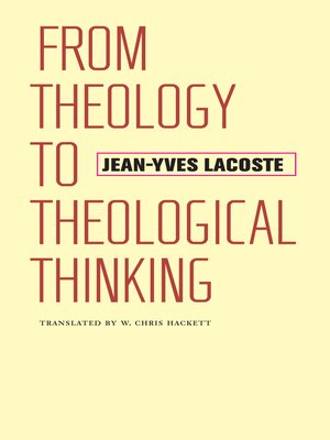 cover image of From Theology to Theological Thinking